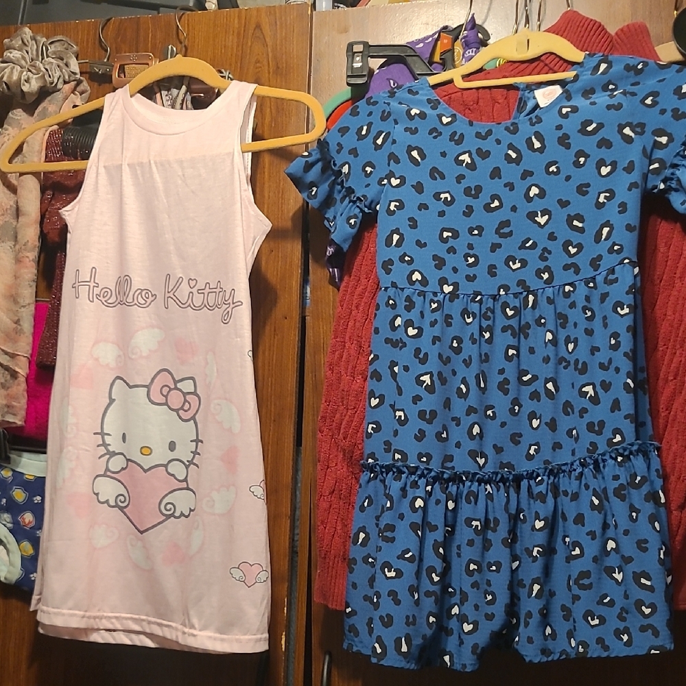 Hello Kitty  Dress and Blue Leopard Dress